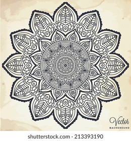 Mandala. Round Ornament Pattern. Vintage decorative elements. Hand drawn background. Islam, Arabic, Indian, ottoman motifs.