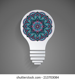 Mandala. Round Ornament Pattern. Vintage decorative elements. Hand drawn background. Islam, Arabic, Indian, ottoman motifs.
