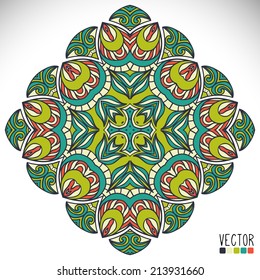 Mandala. Round Ornament Pattern. Vintage decorative elements. Hand drawn background. Islam, Arabic, Indian, ottoman motifs.