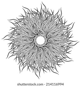 Mandala. Round Ornament Pattern. Vintage decorative elements. Hand drawn background. Islam, Arabic, Indian, ottoman motifs.