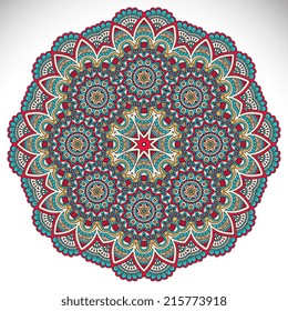 Mandala. Round Ornament Pattern. Vintage decorative elements. Hand drawn background. Islam, Arabic, Indian, ottoman motifs.