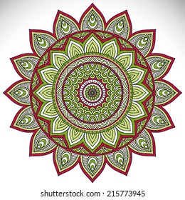 Mandala. Round Ornament Pattern. Vintage decorative elements. Hand drawn background. Islam, Arabic, Indian, ottoman motifs.