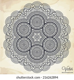 Mandala. Round Ornament Pattern. Vintage decorative elements. Hand drawn background. Islam, Arabic, Indian, ottoman motifs.