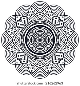 Mandala. Round Ornament Pattern. Vintage decorative elements. Hand drawn background. Islam, Arabic, Indian, ottoman motifs.