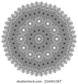 Mandala. Round Ornament Pattern. Vintage decorative elements. Hand drawn background. Islam, Arabic, Indian, ottoman motifs.
