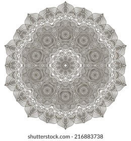 Mandala. Round Ornament Pattern. Vintage decorative elements. Hand drawn background. Islam, Arabic, Indian, ottoman motifs.