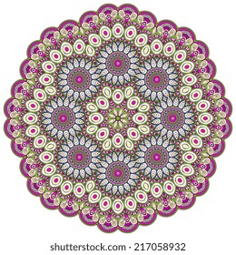 Mandala. Round Ornament Pattern. Vintage decorative elements. Hand drawn background. Islam, Arabic, Indian, ottoman motifs.