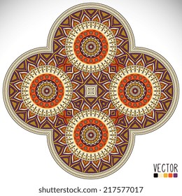 Mandala. Round Ornament Pattern. Vintage decorative elements. Hand drawn background. Islam, Arabic, Indian, ottoman motifs.