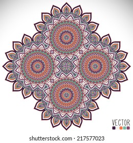 Mandala. Round Ornament Pattern. Vintage decorative elements. Hand drawn background. Islam, Arabic, Indian, ottoman motifs.