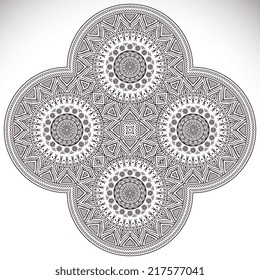 Mandala. Round Ornament Pattern. Vintage decorative elements. Hand drawn background. Islam, Arabic, Indian, ottoman motifs.