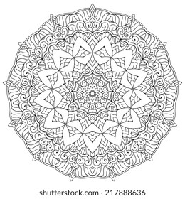 Mandala. Round Ornament Pattern. Vintage decorative elements. Hand drawn background. Islam, Arabic, Indian, ottoman motifs.
