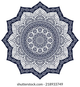 Mandala. Round Ornament Pattern. Vintage decorative elements. Hand drawn background. Islam, Arabic, Indian, ottoman motifs.