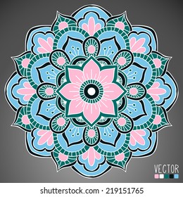 Mandala. Round Ornament Pattern. Vintage decorative elements. Hand drawn background. Islam, Arabic, Indian, ottoman motifs.