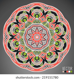 Mandala. Round Ornament Pattern. Vintage decorative elements. Hand drawn background. Islam, Arabic, Indian, ottoman motifs.
