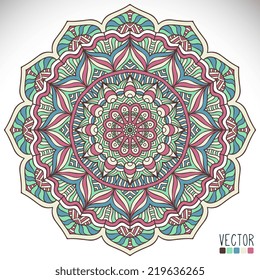 Mandala. Round Ornament Pattern. Vintage decorative elements. Hand drawn background. Islam, Arabic, Indian, ottoman motifs.