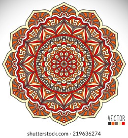 Mandala. Round Ornament Pattern. Vintage decorative elements. Hand drawn background. Islam, Arabic, Indian, ottoman motifs.