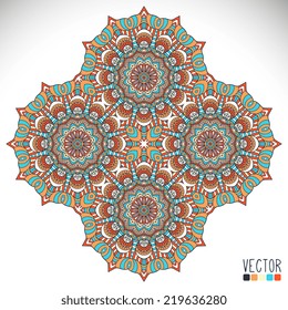 Mandala. Round Ornament Pattern. Vintage decorative elements. Hand drawn background. Islam, Arabic, Indian, ottoman motifs.
