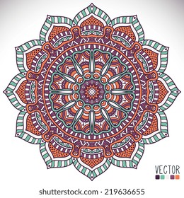 Mandala. Round Ornament Pattern. Vintage decorative elements. Hand drawn background. Islam, Arabic, Indian, ottoman motifs.