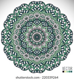 Mandala. Round Ornament Pattern. Vintage decorative elements. Hand drawn background. Islam, Arabic, Indian, ottoman motifs.