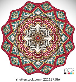 Mandala. Round Ornament Pattern. Vintage decorative elements. Hand drawn background. Islam, Arabic, Indian, ottoman motifs.