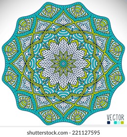 Mandala. Round Ornament Pattern. Vintage decorative elements. Hand drawn background. Islam, Arabic, Indian, ottoman motifs.