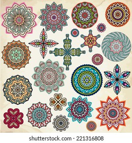 Mandala. Round Ornament Pattern. Vintage decorative elements. Hand drawn background. Islam, Arabic, Indian, ottoman motifs.