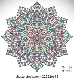 Mandala. Round Ornament Pattern. Vintage decorative elements. Hand drawn background. Islam, Arabic, Indian, ottoman motifs.
