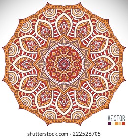 Mandala. Round Ornament Pattern. Vintage decorative elements. Hand drawn background. Islam, Arabic, Indian, ottoman motifs.