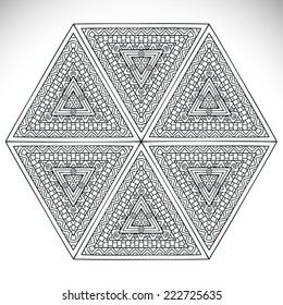 Mandala. Round Ornament Pattern. Vintage decorative elements. Hand drawn background. Islam, Arabic, Indian, ottoman motifs.