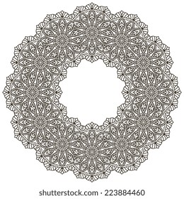 Mandala. Round Ornament Pattern. Vintage decorative elements. Hand drawn background. Islam, Arabic, Indian, ottoman motifs.