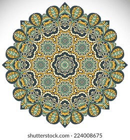 Mandala. Round Ornament Pattern. Vintage decorative elements. Hand drawn background. Islam, Arabic, Indian, ottoman motifs.