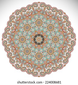 Mandala. Round Ornament Pattern. Vintage decorative elements. Hand drawn background. Islam, Arabic, Indian, ottoman motifs.
