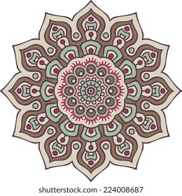 Mandala. Round Ornament Pattern. Vintage decorative elements. Hand drawn background. Islam, Arabic, Indian, ottoman motifs.