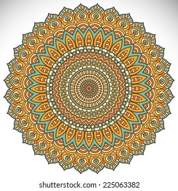 Mandala. Round Ornament Pattern. Vintage decorative elements. Hand drawn background. Islam, Arabic, Indian, ottoman motifs.
