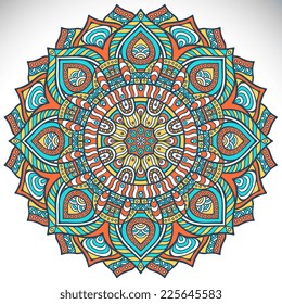 Mandala. Round Ornament Pattern. Vintage decorative elements. Hand drawn background. Islam, Arabic, Indian, ottoman motifs.