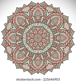 Mandala. Round Ornament Pattern. Vintage decorative elements. Hand drawn background. Islam, Arabic, Indian, ottoman motifs.