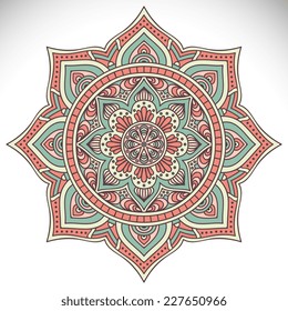 Mandala. Round Ornament Pattern. Vintage decorative elements. Hand drawn background. Islam, Arabic, Indian, ottoman motifs.