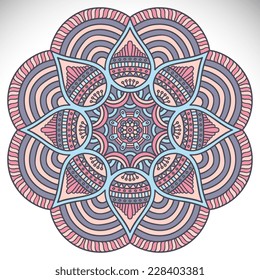 Mandala. Round Ornament Pattern. Vintage decorative elements. Hand drawn background. Islam, Arabic, Indian, ottoman motifs.