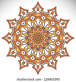 Mandala. Round Ornament Pattern. Vintage decorative elements. Hand drawn background. Islam, Arabic, Indian, ottoman motifs.