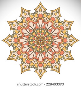 Mandala. Round Ornament Pattern. Vintage decorative elements. Hand drawn background. Islam, Arabic, Indian, ottoman motifs.