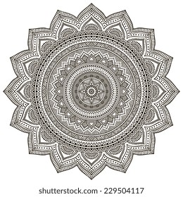 Mandala. Round Ornament Pattern. Vintage decorative elements. Hand drawn background. Islam, Arabic, Indian, ottoman motifs.