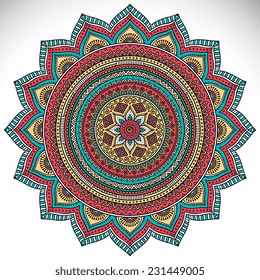 Mandala. Round Ornament Pattern. Vintage decorative elements. Hand drawn background. Islam, Arabic, Indian, ottoman motifs.