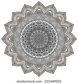 Mandala. Round Ornament Pattern. Vintage decorative elements. Hand drawn background. Islam, Arabic, Indian, ottoman motifs.