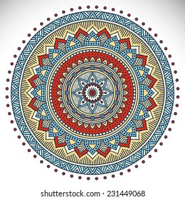 Mandala. Round Ornament Pattern. Vintage decorative elements. Hand drawn background. Islam, Arabic, Indian, ottoman motifs.