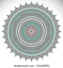 Mandala. Round Ornament Pattern. Vintage decorative elements. Hand drawn background. Islam, Arabic, Indian, ottoman motifs.