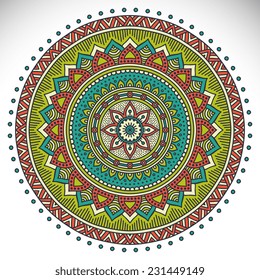 Mandala. Round Ornament Pattern. Vintage decorative elements. Hand drawn background. Islam, Arabic, Indian, ottoman motifs.