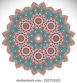 Mandala. Round Ornament Pattern. Vintage decorative elements. Hand drawn background. Islam, Arabic, Indian, ottoman motifs.