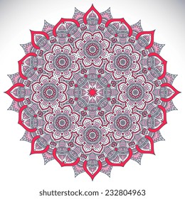 Mandala. Round Ornament Pattern. Vintage decorative elements. Hand drawn background. Islam, Arabic, Indian, ottoman motifs.