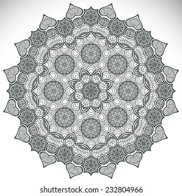 Mandala. Round Ornament Pattern. Vintage decorative elements. Hand drawn background. Islam, Arabic, Indian, ottoman motifs.