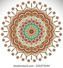 Mandala. Round Ornament Pattern. Vintage decorative elements. Hand drawn background. Islam, Arabic, Indian, ottoman motifs.